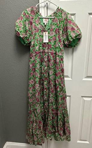 Tuckernuck  Banjanan Poppy Floral Short Sleeve Maxi Dress Size Small NWT