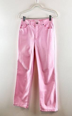 Bubblegum Escada High Waisted Ankle Length Straight Leg Jeans Stretch  Pink 36