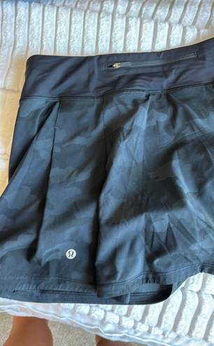 Lululemon Camo Black Tennis Skirt