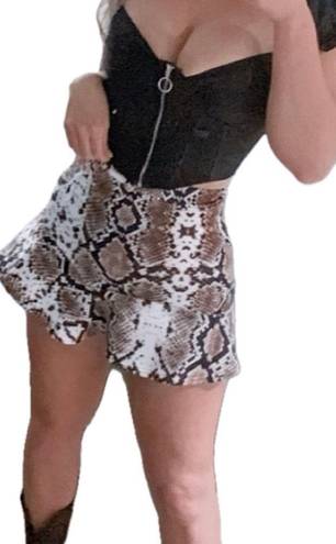 Pretty Little Thing Snakeprint Bodycon Skirt