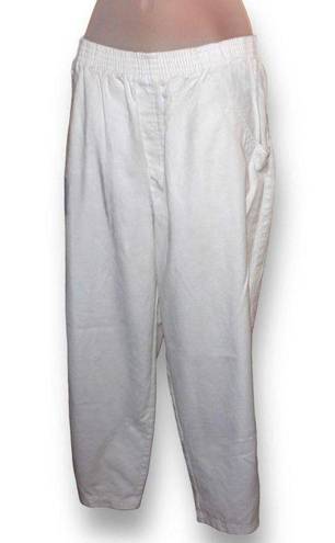 Basic Editions  White scrub pants size M