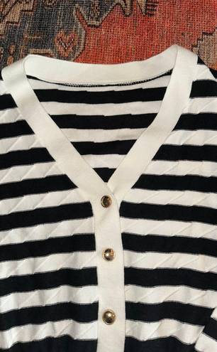 Commense Textured Stripe Cardigan Multi Size M