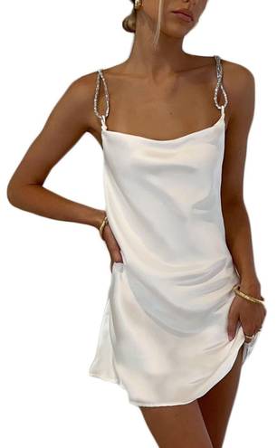 White Satin Dress