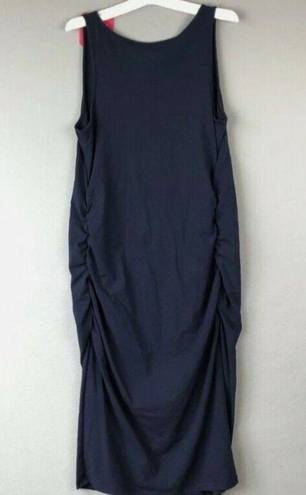 Isabel Maternity 𝅺NWT  Womens Dress XS Mama Tank Sleeveless Navy Blue Ruched