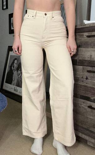 BDG high waisted cream corduroy jeans