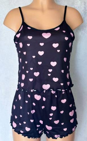 Boutique Black and Pink, Heart, Pajama Set