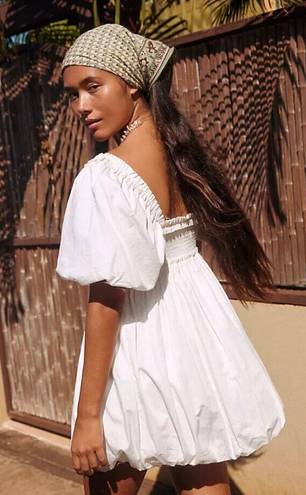 Free People White Puff Sleeve Dress