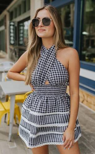 These Three Boutique Halter Mini Dress