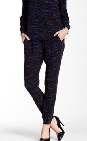 Rebecca Taylor  Blue Stripe Tiger Pants Joggers Pull On