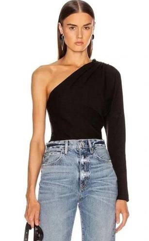 The Range / FWRD Alloy Rib One Shoulder Top in Black Size M Retail $145