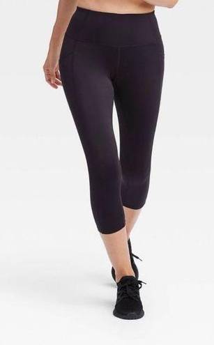 All In Motion Black Ankle Legging Capri High Waist Women Pant