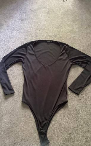 Boohoo Black Long Sleeve Bodysuit