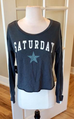 Grayson Threads Long Sleeve Crop Top Oversized XS Fits S M Shirt