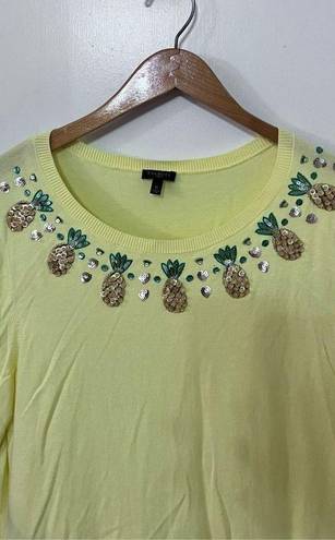 Talbots  WOMEN LIGHTWEIGHT PINEAPPLE SEQUIN PULLOVER SWEATER TOP SIZE 1X