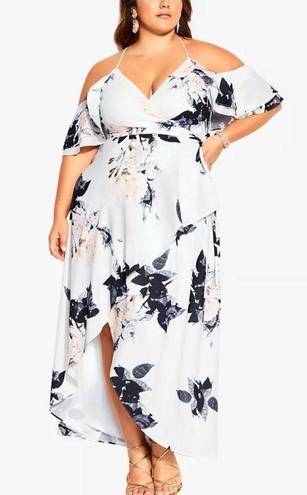 City Chic NWOT  Trendy Plus Size Delicate Maxi Dress SZ-14