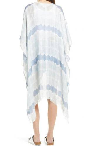 Treasure & Bond  Tie Dye High-Low Wrap Blue Shibori Stripe