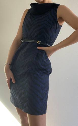 Ali Ro Blue & Black Striped  Dress Size 2