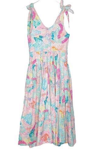 Hunter Bell  Braden Dress in Painterly Rainbow Print Size 4