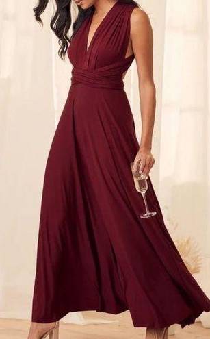 Lulus Tricks of the Trade Lulu bridesmaid dress in Burgundy