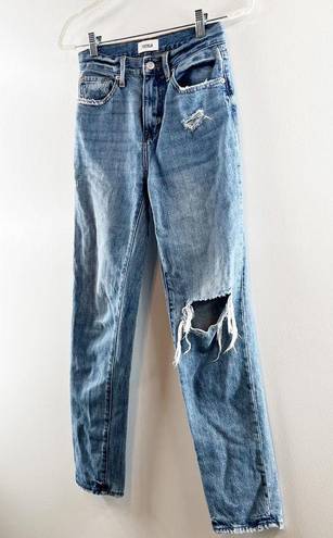 Pistola  Presley High Rise Distressed Relaxed Roller Jeans Denim Blue 24