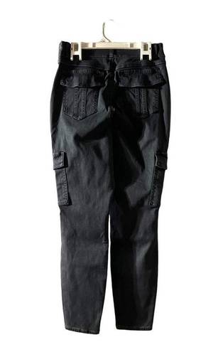 Spanx  high waisted cargo pant in washed blac