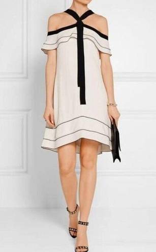 Proenza Schouler NWT. $1250  Off-the-shoulder bow crepe mini dress sz 6