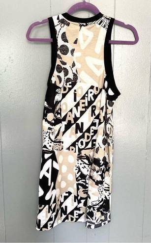 Adidas Farm Rio Neutral Tropical Print AOP  Tank Top Athleisure Mini Dress