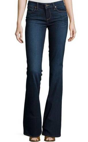 Paige  Skyline Blue Dark Wash Bootcut Mid Rise Jeans Size 27 In Michelle