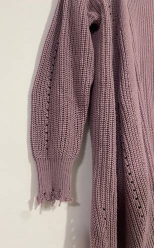 Maurice's  Purple Frayed Hem Cardigan