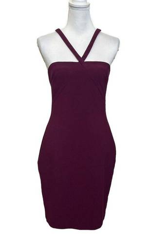 Likely  Bridgeport Strappy Body Con Dress In Plum Sheath Cocktail Womens Size 10