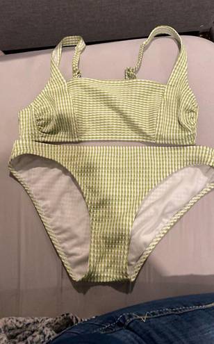 Xhilaration Green Stripped Bikini 