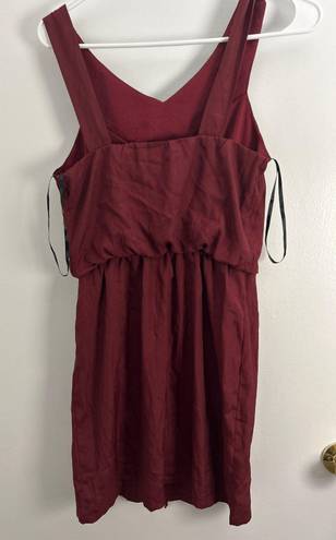 City Triangles Burgundy Dress