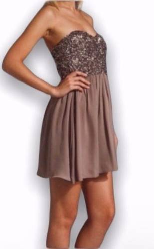 Parker Strapless  sequin dress