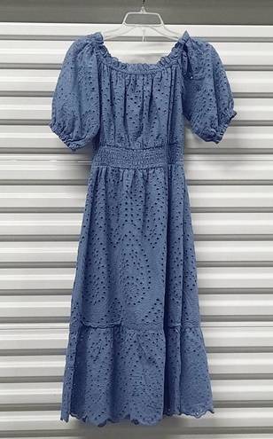 Betsey Johnson  Womens Dress Size Small Blue Off Shoulder