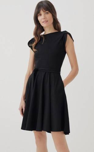 Petal Pact • Black Fit & Flare  Sleeve Dress