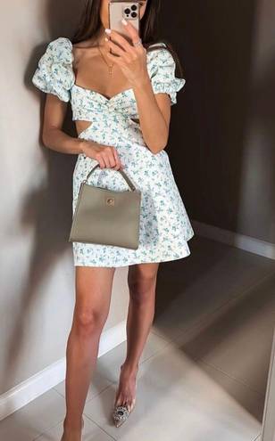 ZARA Floral Cut Out Dress