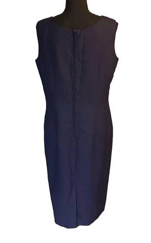 Oleg Cassini Vintage  Sleeveless Sheath Navy Blue Dress