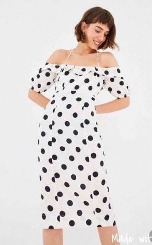 Farm Rio Mini Onca Dot Linen Midi Dress