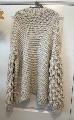 FATE. Bubble Knit Cardigan Beige/cream