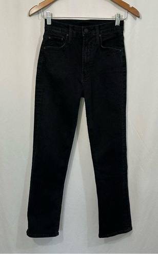 MOTHER High Waisted Rider Ankle Jeans in Not Guilty Black Size 24