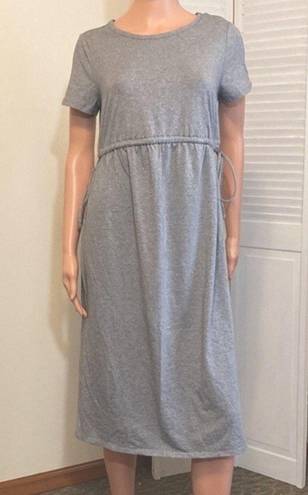 Isabel Maternity NWT  Size Small Gray Tie Waist Tee Tshirt Dress