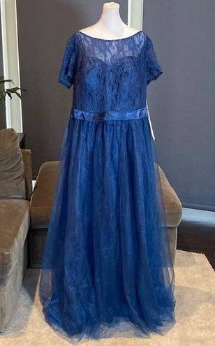 One Wish Royal Blue Lace Midi Dress