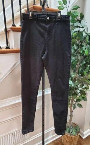 Pretty Little Thing  Women's Denim Black Cotton Mid Rise Skinny Leg Jeans Pant 8