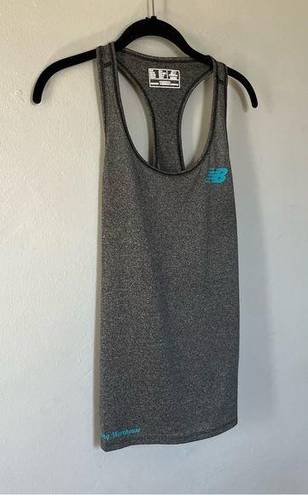 New Balance  Athletic Running Yoga Racerback Tank Top Grey Medium