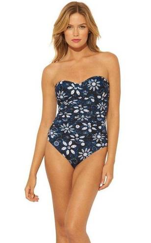 Bleu Rod Beattie New.  blue strapless swimsuit. Normally $129. Size 12