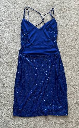 Charlotte Russe Charolette Russe Sparkle Blue Homecoming Dress