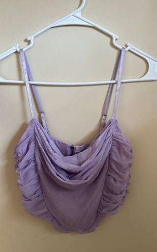 Corset Crop Top Purple Size M