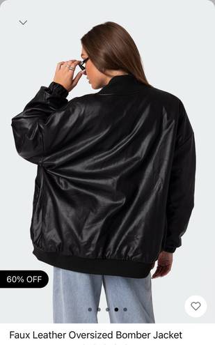 Edikted Black Leather Jacket 