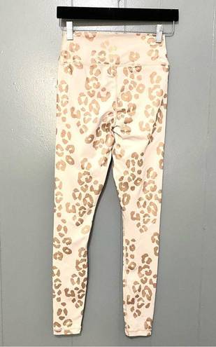 Spiritual Gangster Pink Metallic Leopard Print Essential High-rise Leggings