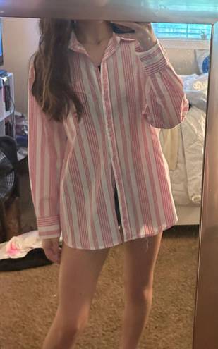 Old Navy Pink Striped Button Down